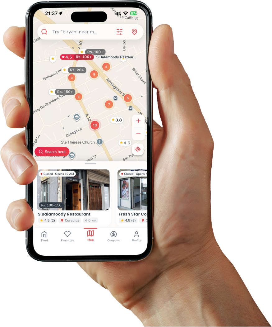Hungrme app — discover food and restaurants near you