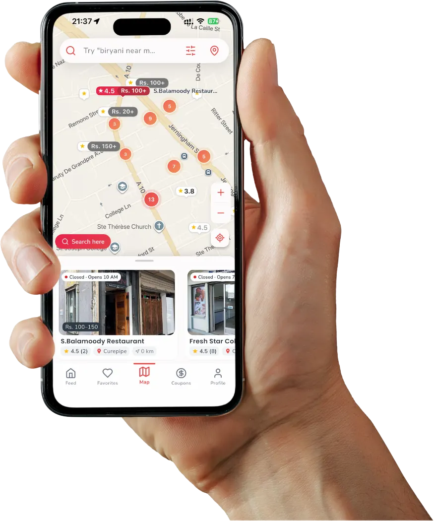 Hungrme app: discover food and restaurants near you