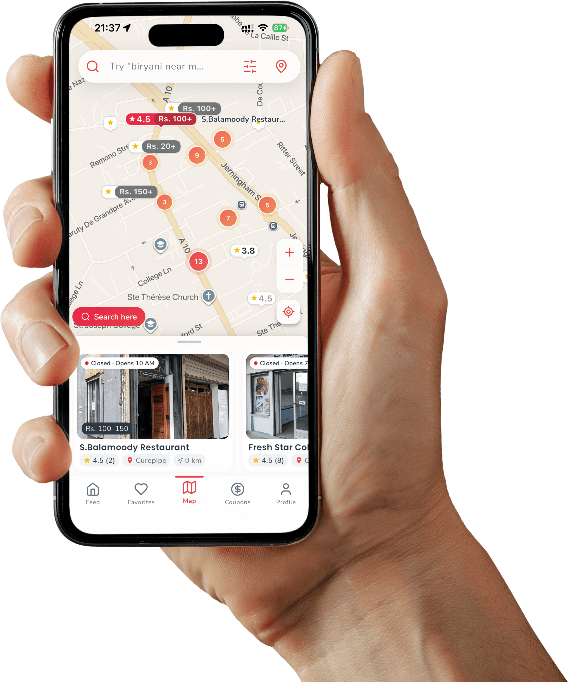 Hungrme app — discover food and restaurants near you